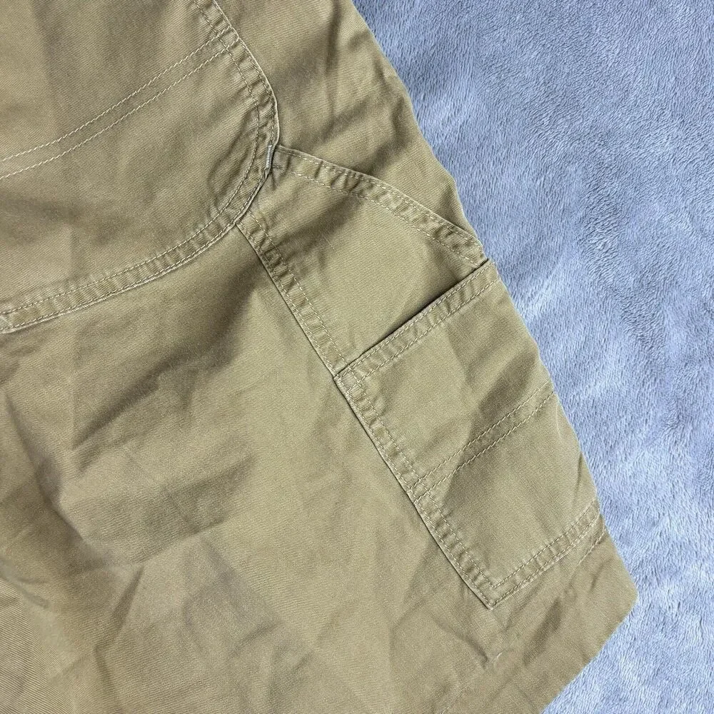 Polo Ralph Lauren Reversible Shorts Men 32x10 Brown Blue Plaid /‎ Khaki Cotton